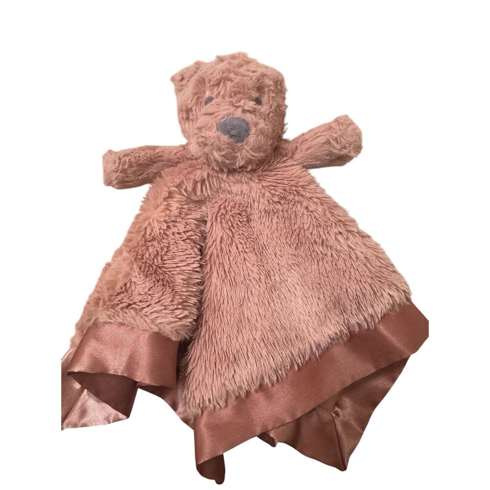 Cloud Island Brown Teddy Bear Security Blanket Baby Lovey Fluffy